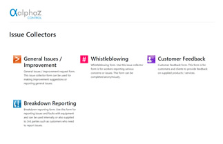 Issue collector page