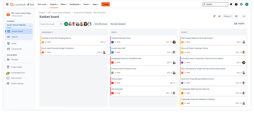 az-control kanban board