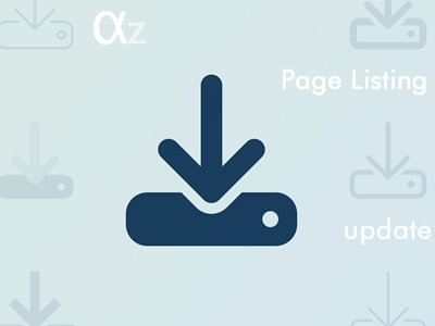 Page listing update