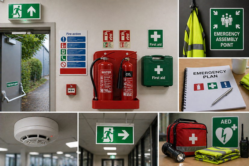 Image showing emergency preparedness arrangements in a UK office 
