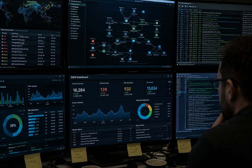 Dashboard of information security systems 